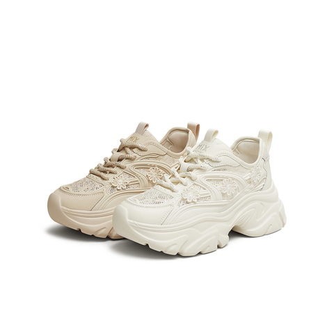 天美意2025夏新款厚底百搭舒适通勤日常系带女老爹鞋KD081BM5