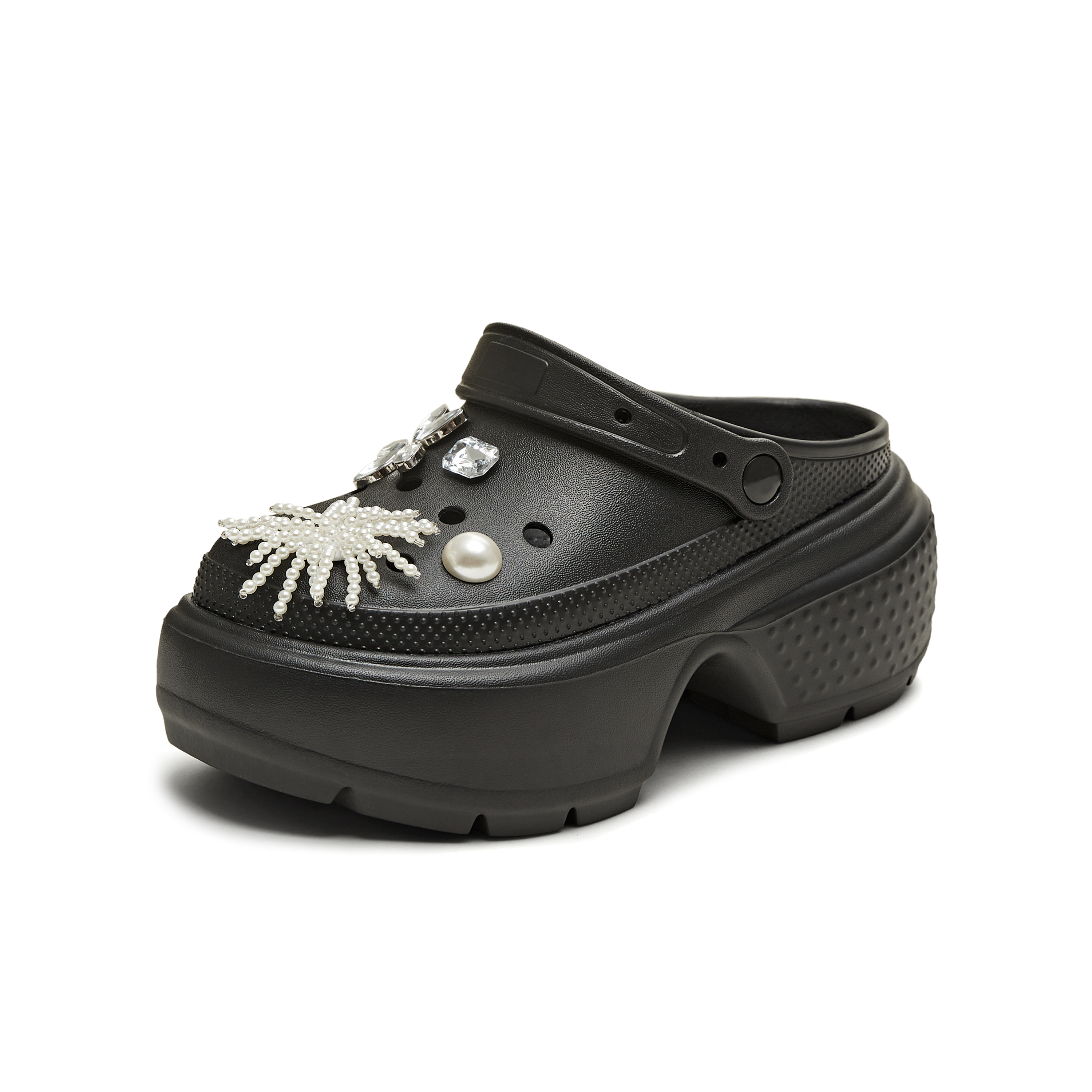 天美意2025夏新款厚底百搭凉鞋增高小个子出游女洞洞鞋KT081BM5