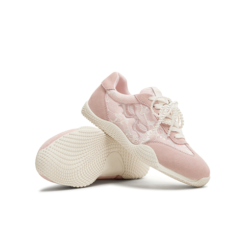 天美意2025秋新款阿甘鞋珍珠装饰百搭韩系简约女德训鞋KG100CM5