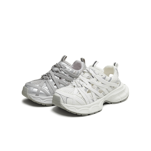 天美意2025夏新款商场同款休闲系带厚底镂空女老爹凉鞋BL411BM5