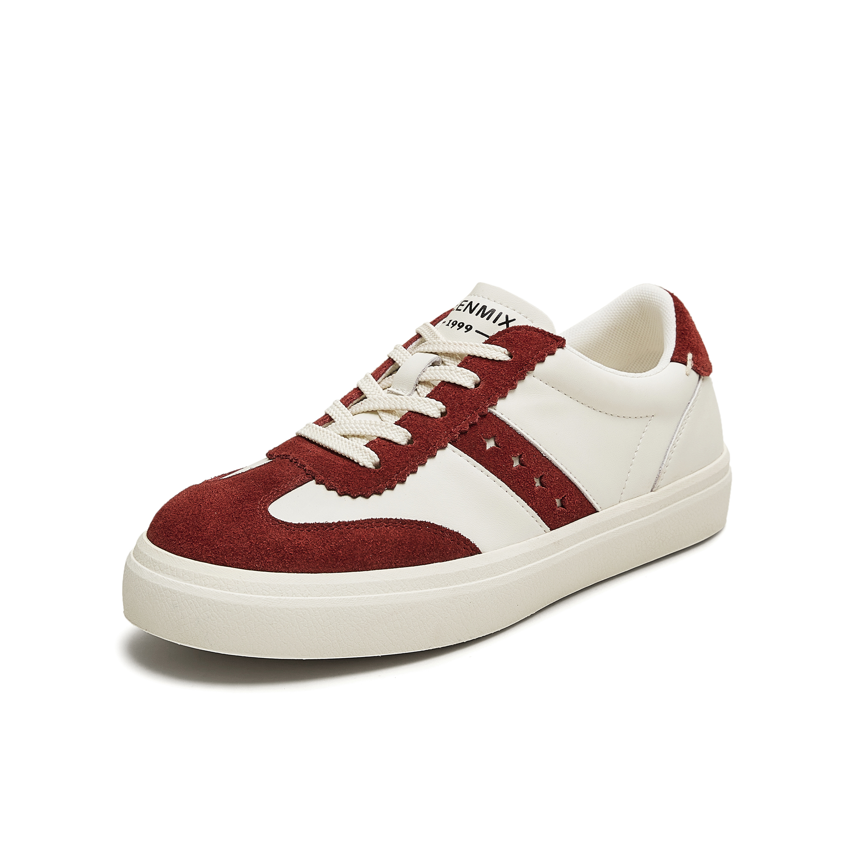 天美意2025秋新款休闲运动百搭板鞋系带拼色女德训鞋KG108CM5