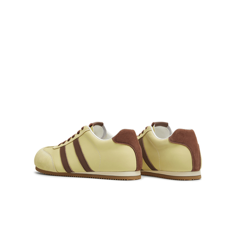 天美意2025秋新款德训鞋休闲系带拼色复古百搭女阿甘鞋KG122CM5