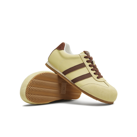 天美意2025秋新款德训鞋休闲系带拼色复古百搭女阿甘鞋KG122CM5