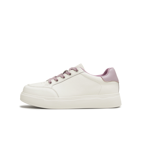 天美意2025秋新款休闲系带百搭纯色通勤日常女小白鞋KB083CM5