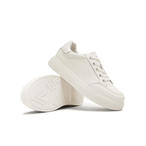 天美意2025秋新款休闲系带百搭纯色通勤日常女小白鞋KB083CM5