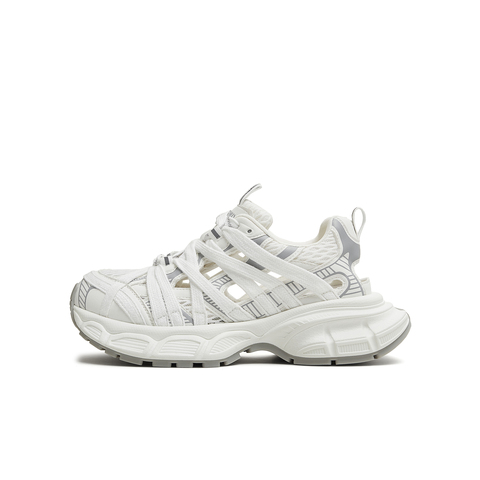 天美意2025夏新款商场同款休闲系带厚底镂空女老爹凉鞋BL411BM5