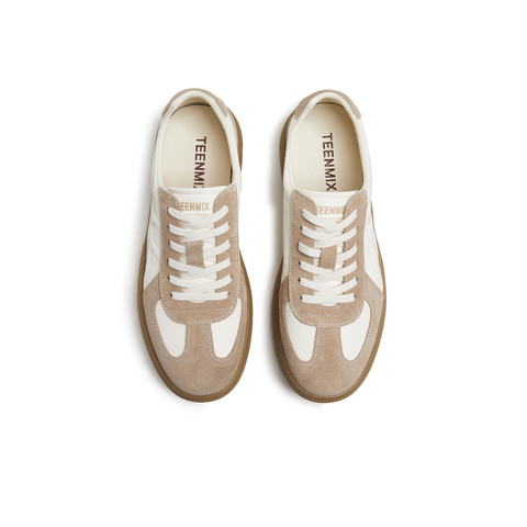 天美意2025夏新款运动休闲鞋百搭板鞋平底系带男德训鞋AG991BM5