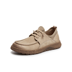 天美意2025秋新款休闲纯色百搭复古潮流户外男工装鞋GZXZ2CM5