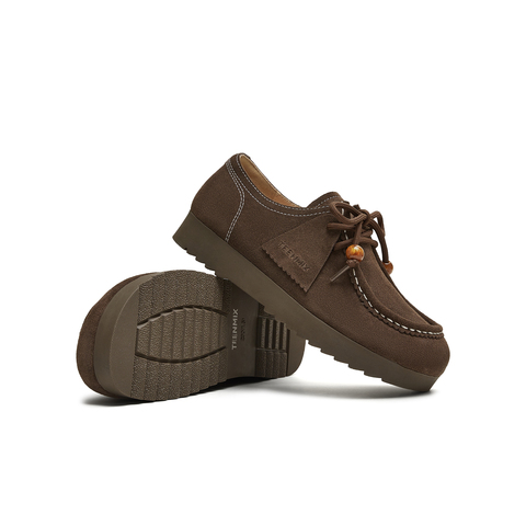 天美意2025秋新款商场同款休闲百搭系带复古女袋鼠鞋KK051CM5