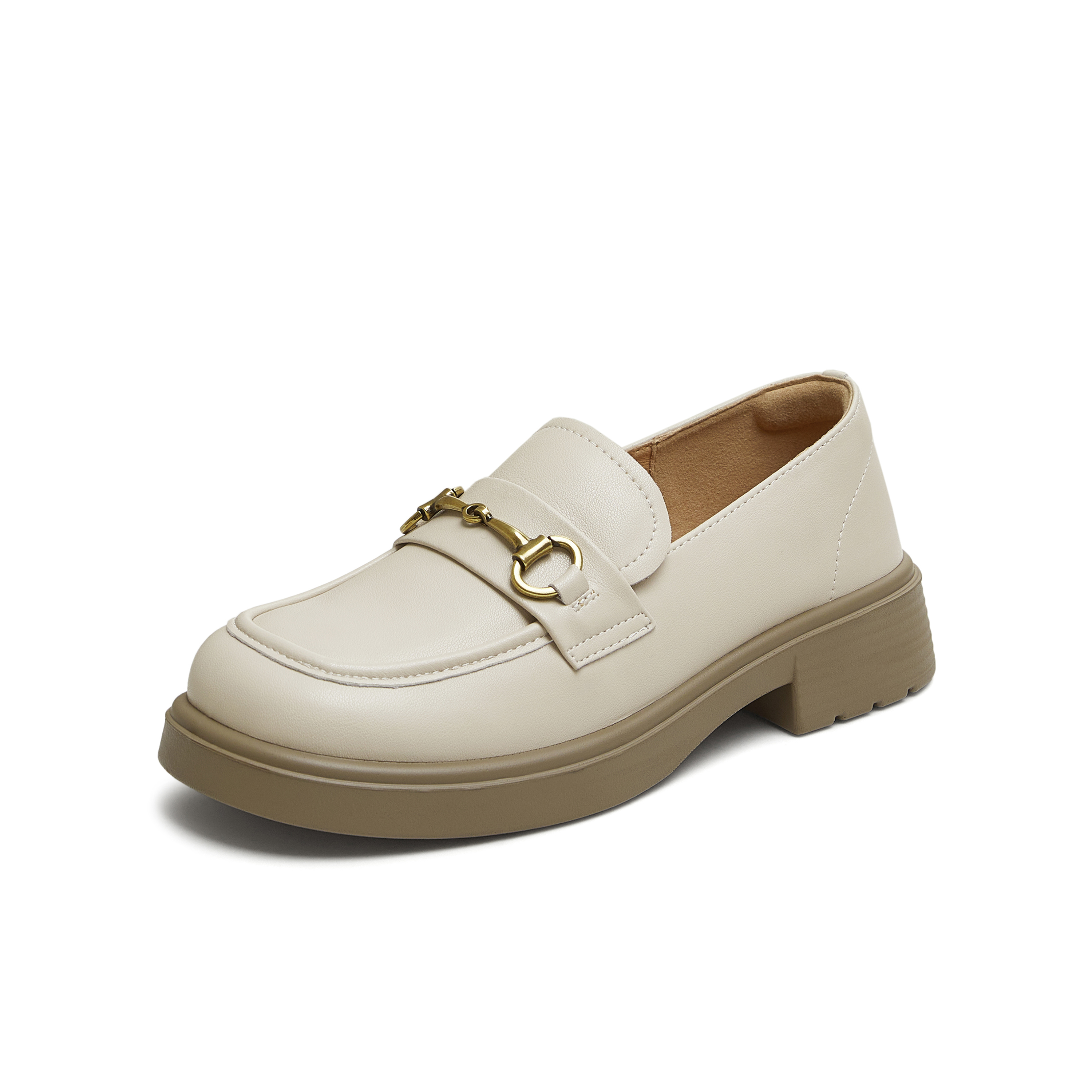 天美意2025秋新款商场同款纯色jk学院风百搭女乐福鞋BL221CA5