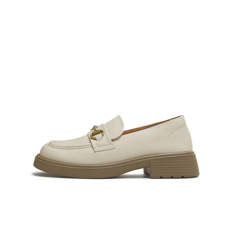 天美意2025秋新款商场同款纯色jk学院风百搭女乐福鞋BL221CA5