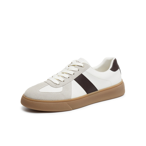 天美意2025夏新款休闲百搭拼色复古运动鞋男德训鞋DXX10BM5