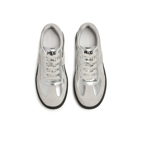 天美意2025秋新款百搭复古系带休闲拼色男女同款德训鞋KG124CM5