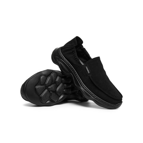 天美意2025秋新款商场同款纯色百搭厚底一脚蹬男布鞋3WG01CM5