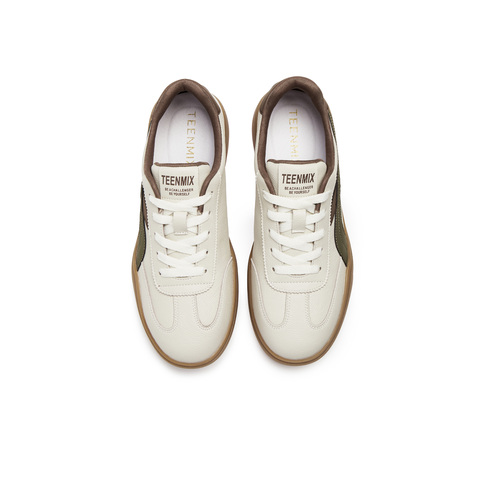 天美意2025秋新款休闲系带百搭潮流撞色运动男德训鞋DXX55CM5