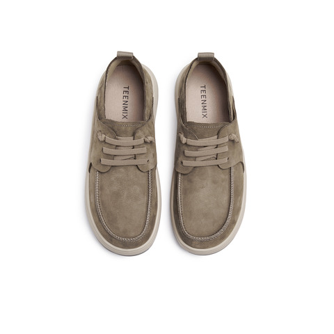 天美意2025秋新款商场同款纯色百搭休闲平底男勃肯鞋FEC01CM5