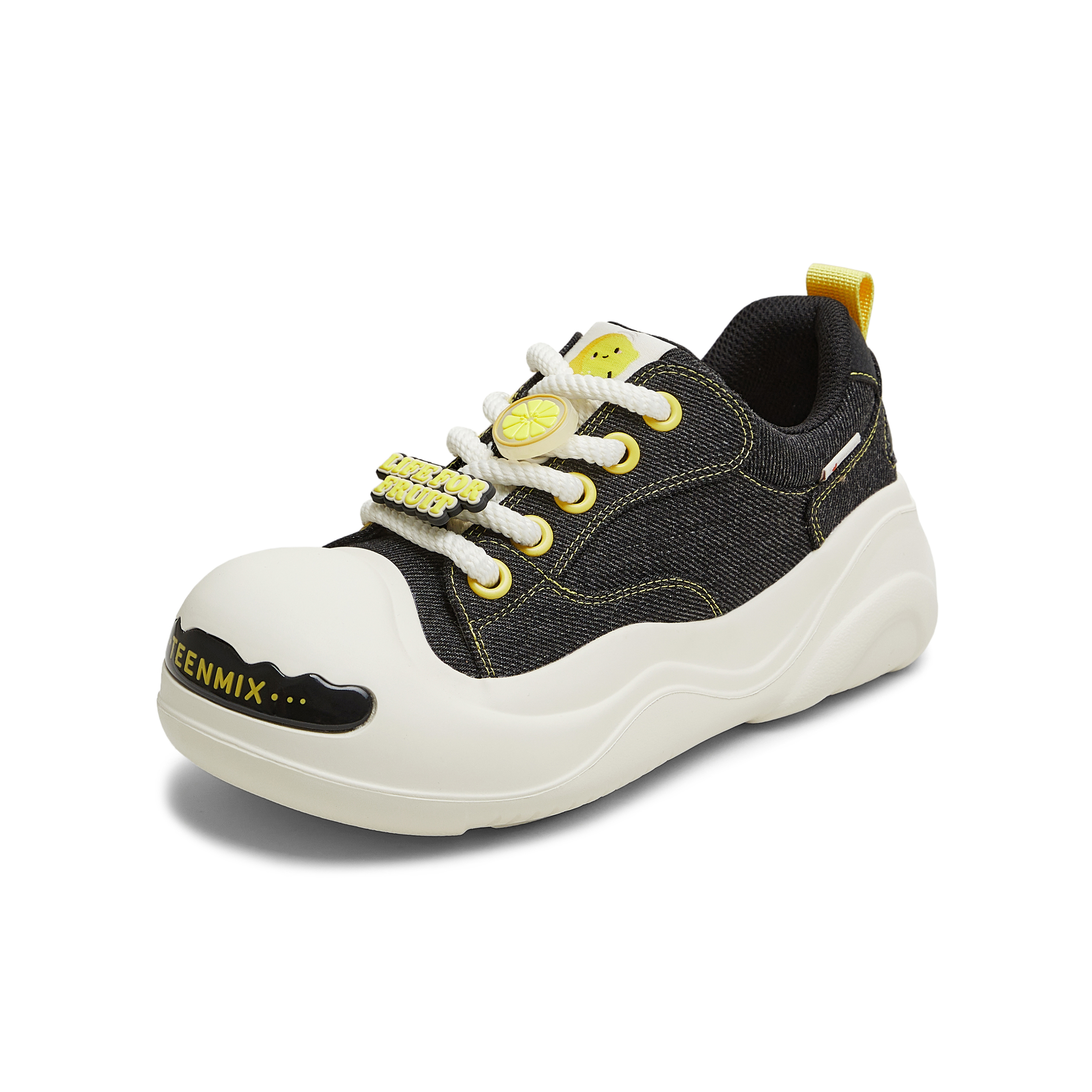 天美意2025秋新款商场同款系带厚底水果鞋花女大头鞋CIK23CM5