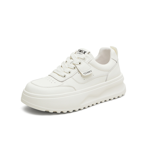 天美意2025秋新款商场同款休闲板鞋运动厚底女小白鞋BJ564CM5