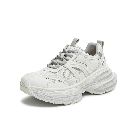 天美意2025秋新款厚底增高拼色潮酷百搭老爹鞋女休闲鞋BK782CM5