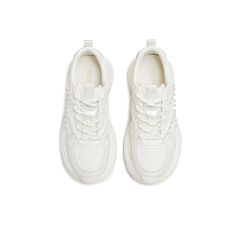 天美意2025秋新款简约百搭厚底老爹鞋女休闲鞋KD106CM5