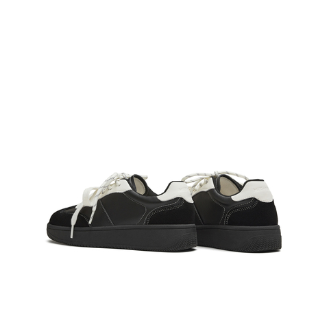 天美意2025秋新款系带双鞋带厚底拼色百搭复古女德训鞋KG119CM5