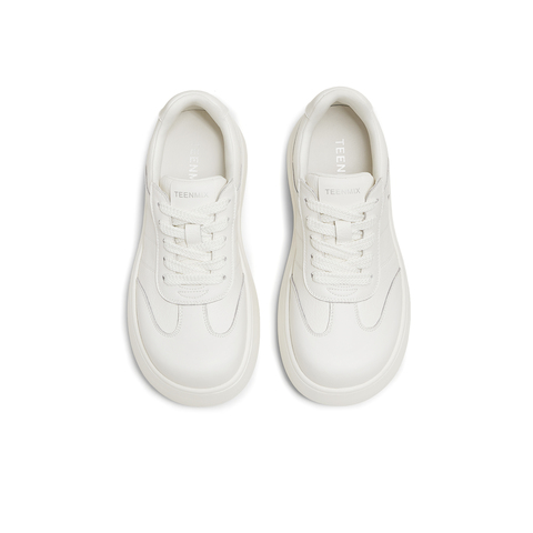 天美意2025秋新款商场同款休闲百搭厚底系带女小白鞋BL381CM5