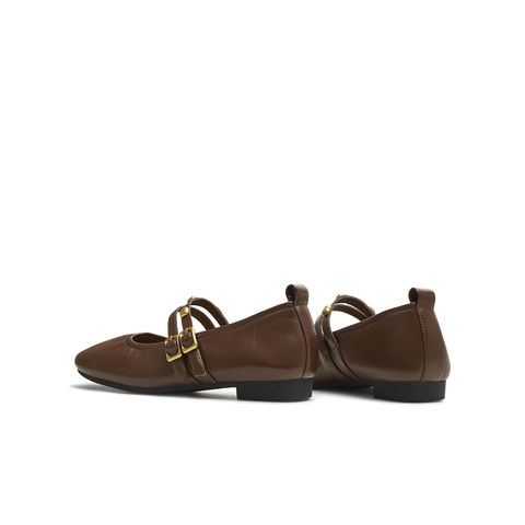 天美意2025秋新款商场同款纯色百搭平底舒适女玛丽珍鞋BL261CQ5