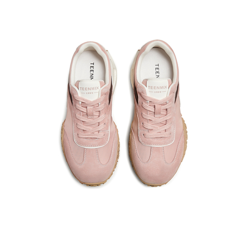 天美意2025秋新款复古百搭运动阿甘德训鞋女休闲鞋KG112CM5