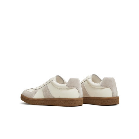 天美意2025秋新款百搭复古系带休闲拼色男女同款德训鞋KG124CM5