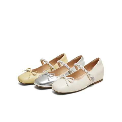 天美意2025秋新款商场同款纯色优雅气质百搭女玛丽珍鞋BL311CQ5