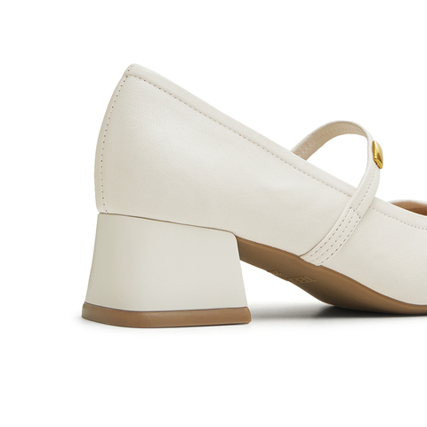 天美意2025秋新款商场同款纯色百搭复古女芭蕾玛丽珍鞋BI283CQ5