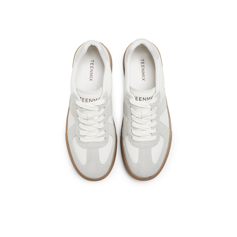 天美意2025夏新款休闲百搭拼色复古运动鞋男德训鞋DXX10BM5