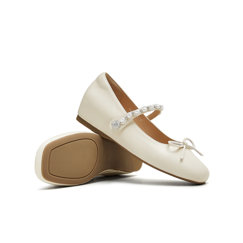 天美意2025秋新款商场同款纯色优雅气质百搭女玛丽珍鞋BL311CQ5