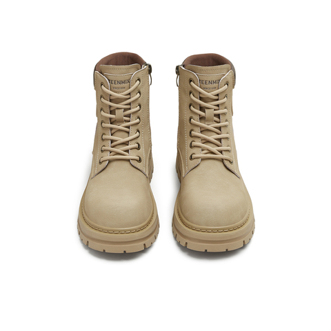 天美意2025冬新款复古百搭户外休闲工装靴短靴女靴KDX15DD5