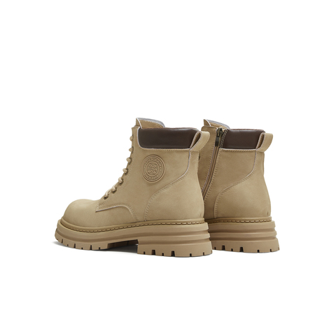 天美意2025冬新款复古百搭户外休闲工装靴短靴女靴KDX15DD5