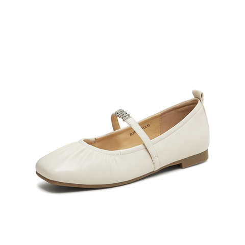 天美意2025秋新款商场同款休闲百搭纯色女芭蕾玛丽珍鞋BL551CQ5