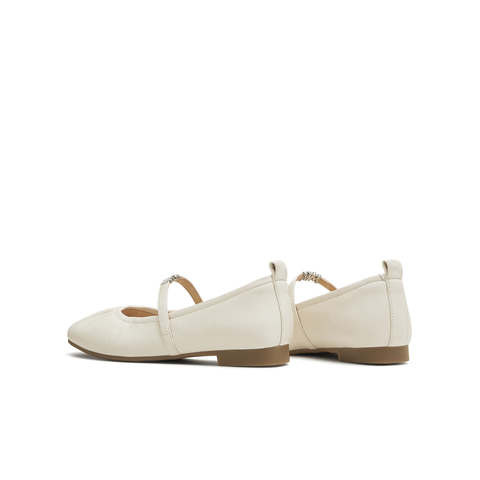 天美意2025秋新款商场同款休闲百搭纯色女芭蕾玛丽珍鞋BL551CQ5