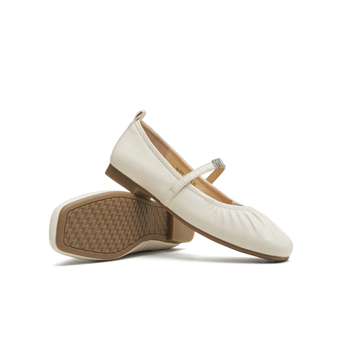 天美意2025秋新款商场同款休闲百搭纯色女芭蕾玛丽珍鞋BL551CQ5