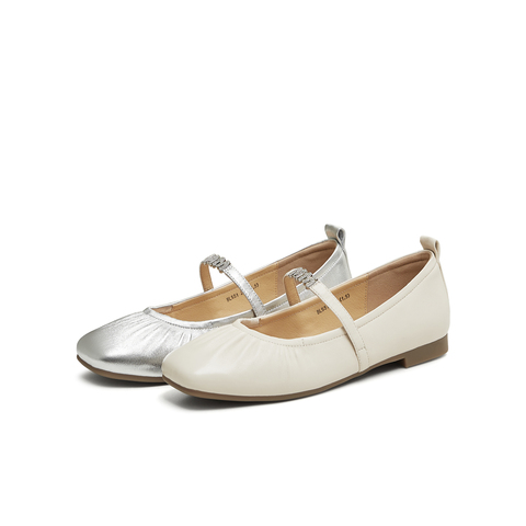 天美意2025秋新款商场同款休闲百搭纯色女芭蕾玛丽珍鞋BL551CQ5