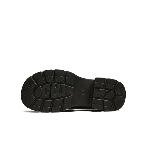 天美意2025秋新款厚底休闲百搭一脚蹬jk风女乐福鞋KE077CM5