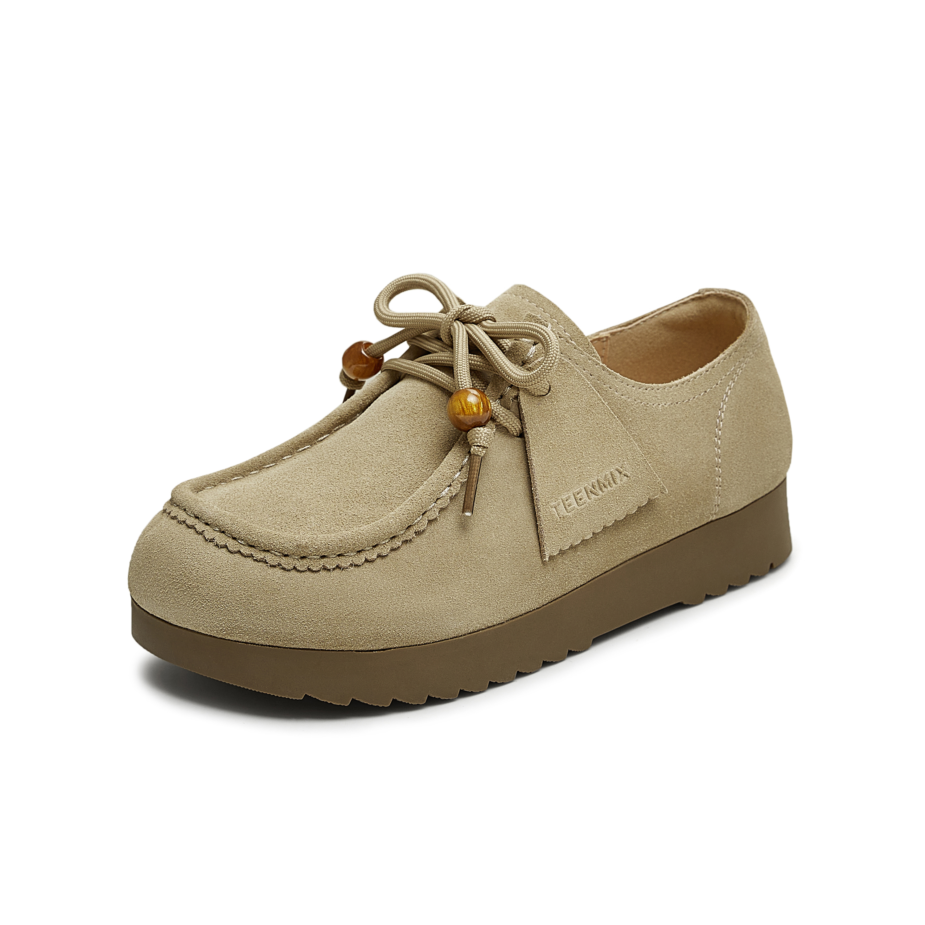 天美意2025秋新款商场同款休闲百搭系带复古女袋鼠鞋KK051CM5