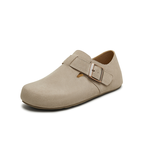 天美意2025秋新款平底单鞋两穿半拖鞋男女同款勃肯鞋KK062CM5