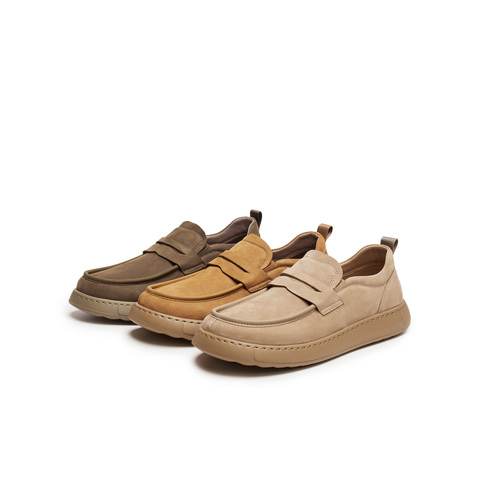 天美意2025秋新款休闲复古百搭系带厚底户外男工装鞋GZX89CM5