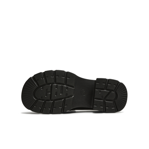 天美意2025秋新款厚底休闲百搭一脚蹬jk风女乐福鞋KE077CM5