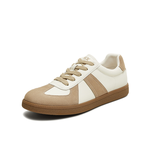 天美意2025秋新款百搭复古系带休闲拼色男女同款德训鞋KG124CM5