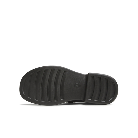 天美意2025秋新款厚底布洛克雕花流苏复古皮鞋女乐福鞋KE066CM5