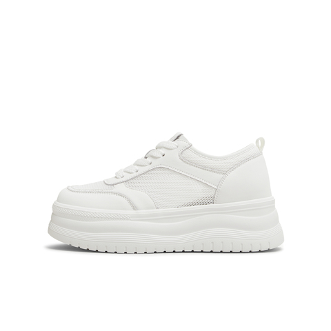 天美意2025夏新款商场同款休闲系带厚底百搭女小白鞋BL391BM5