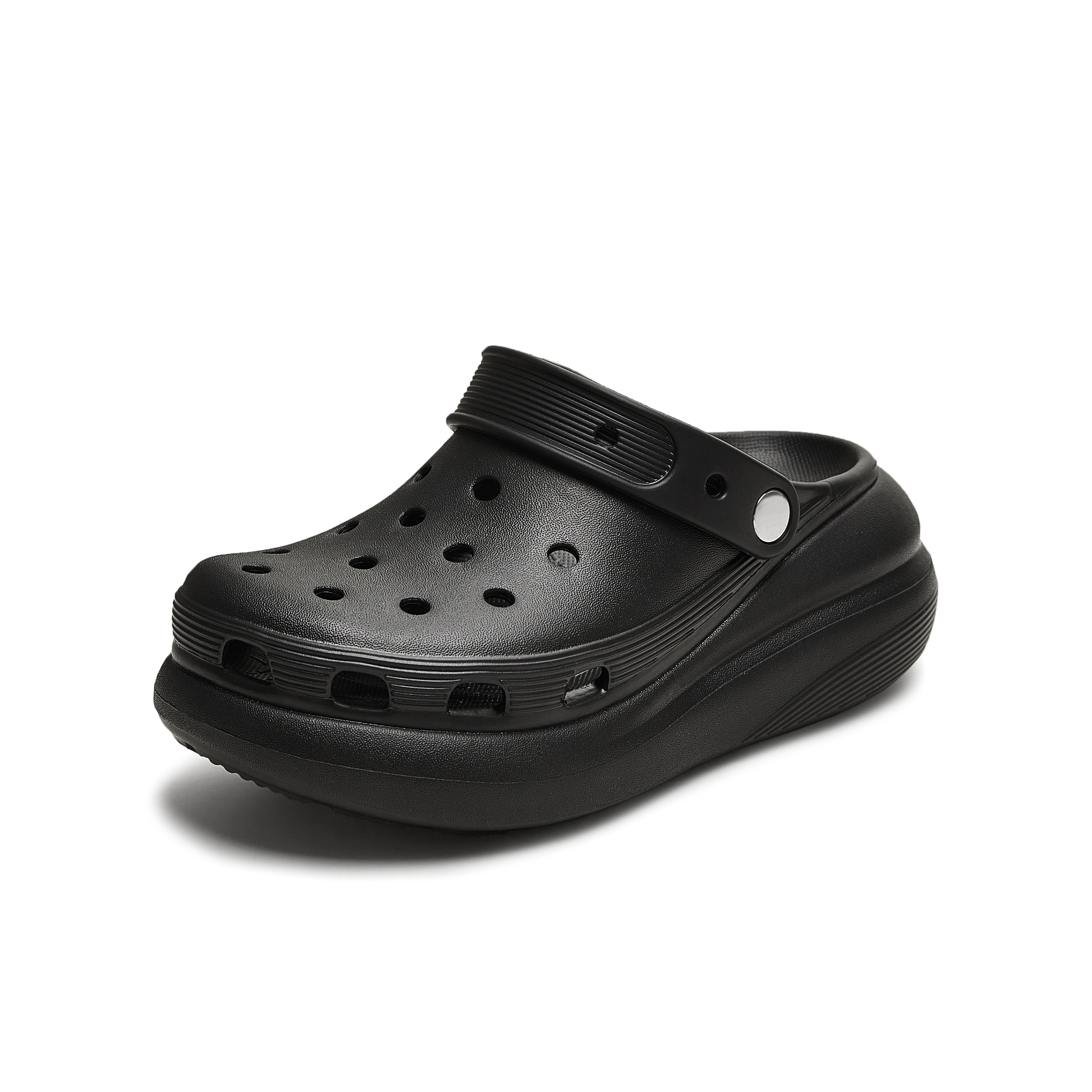 天美意2025夏新款拖鞋百搭纯色潮流小个子户外女洞洞鞋KT093BT5