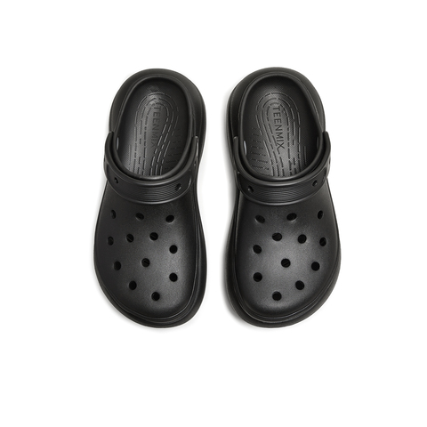 天美意2025夏新款拖鞋百搭纯色潮流小个子户外女洞洞鞋KT093BT5