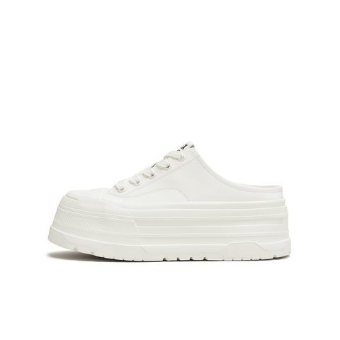 天美意2025秋新款时尚百搭拖鞋休闲通勤运动女帆布鞋KJ009CM5